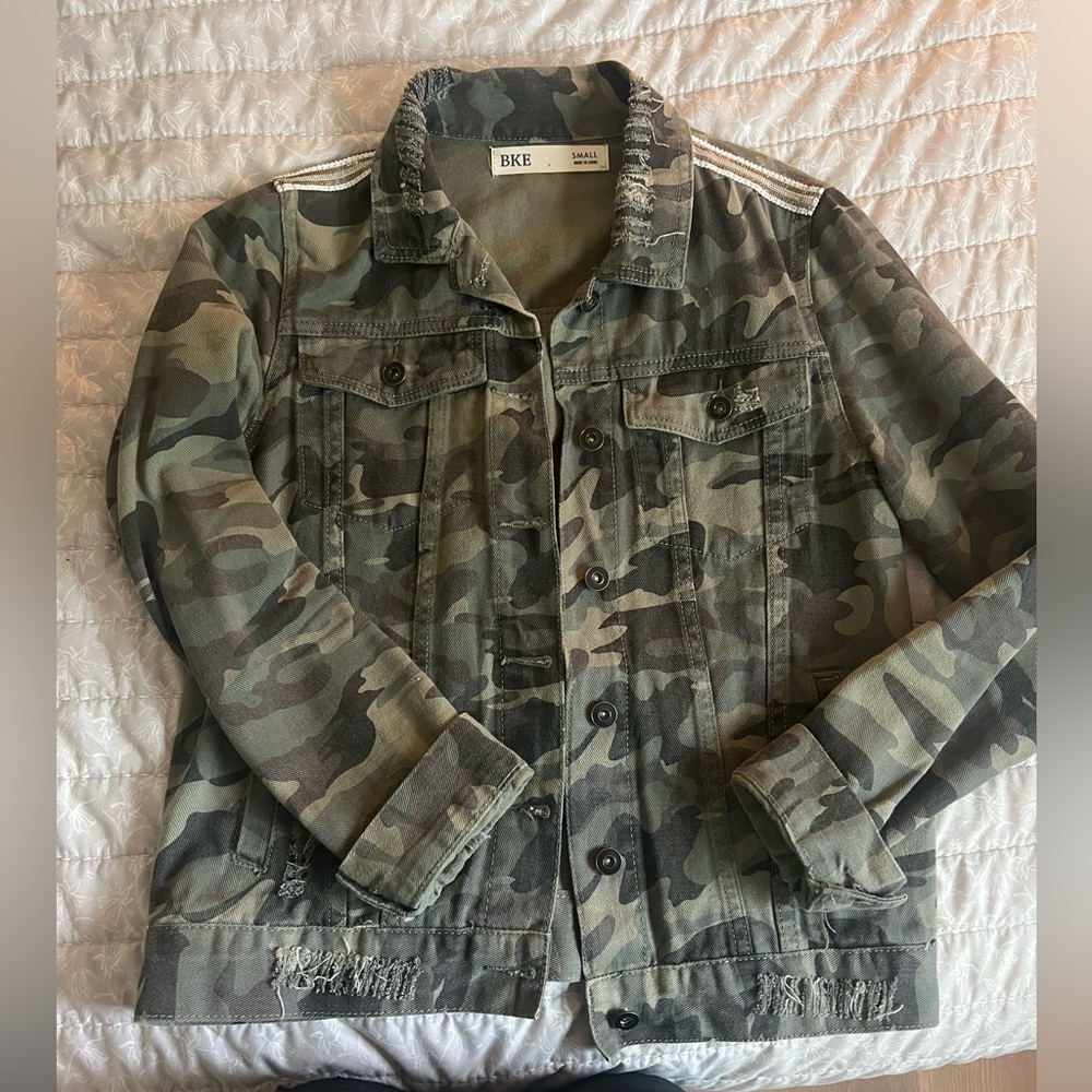 BKE camo denim jacket